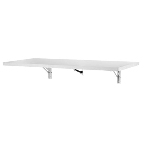 VEVOR Wall Mounted Folding Table, 39.4 x 19.7 inches Wall Mount Table, Floating Desk with Iron Bracket for Small Spaces, Home Office, Dining, Laundry Room, Kitchen, Bar, White VEVOR