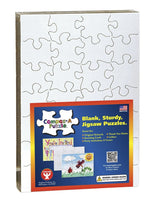 12 Blank Jigsaw Puzzles – 5.5 x 8 Inch, 28 Pieces Each – Hygloss DYI Party invites, Perfect for Decorating, Kids' Activities, Arts & Crafts or Party Favors - Puzzle Pieces to Draw On for Crafts Hygloss