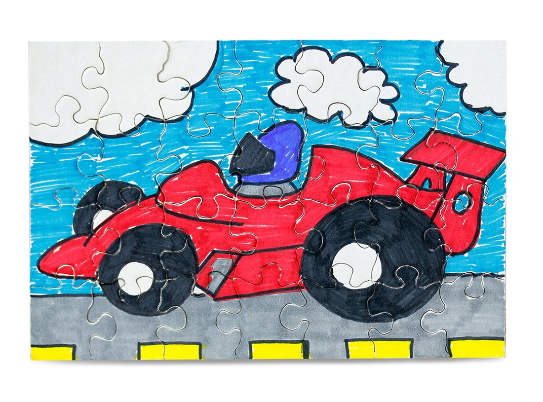 12 Blank Jigsaw Puzzles – 5.5 x 8 Inch, 28 Pieces Each – Hygloss DYI Party invites, Perfect for Decorating, Kids' Activities, Arts & Crafts or Party Favors - Puzzle Pieces to Draw On for Crafts Hygloss