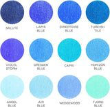 12 Blue Colored Pencils Oil Based Pre-Sharpened Wooden Colored Pencil Set WoodArtSupply