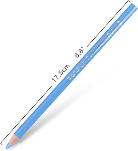 12 Blue Colored Pencils Oil Based Pre-Sharpened Wooden Colored Pencil Set WoodArtSupply