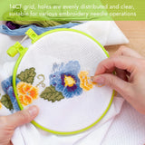 12 by 18-Inch Count Cross Stitch Fabric, 4 PCS Aida Cloth 14 Count, White Embroidery Fabric for Embroidery Projects and DIY Handicrafts, Handmade Needlework Okxiri