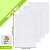 12 by 18-Inch Count Cross Stitch Fabric, 4 PCS Aida Cloth 14 Count, White Embroidery Fabric for Embroidery Projects and DIY Handicrafts, Handmade Needlework Okxiri