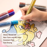 12 Colors Glitter Markers Pen Metallic Paint Pens Medium Kids & Adults Rock Painting and More 3mm WoodArtSupply