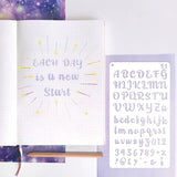 1/2 Letter Stencils for Painting on Scrapbook Journal Wood Small Number Template Paint Stencils on Art Craft Canvas Wall Fabric Rock (letter14) yhslmh