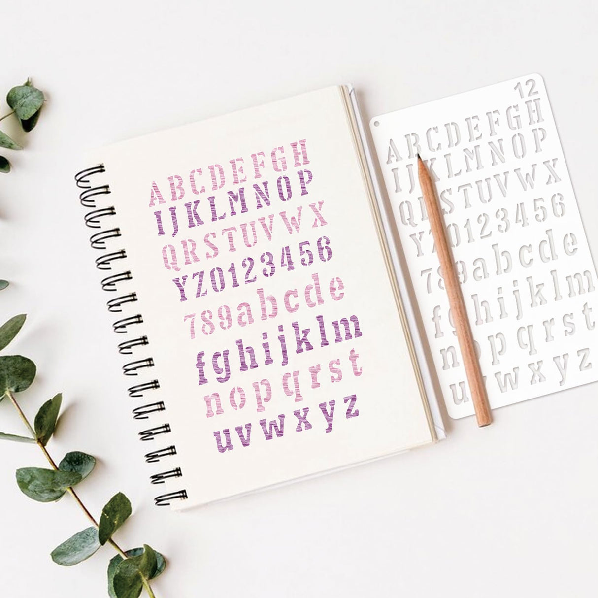 1/2 Letter Stencils for Painting on Scrapbook Journal Wood Small Number Template Paint Stencils on Art Craft Canvas Wall Fabric Rock (letter14) yhslmh