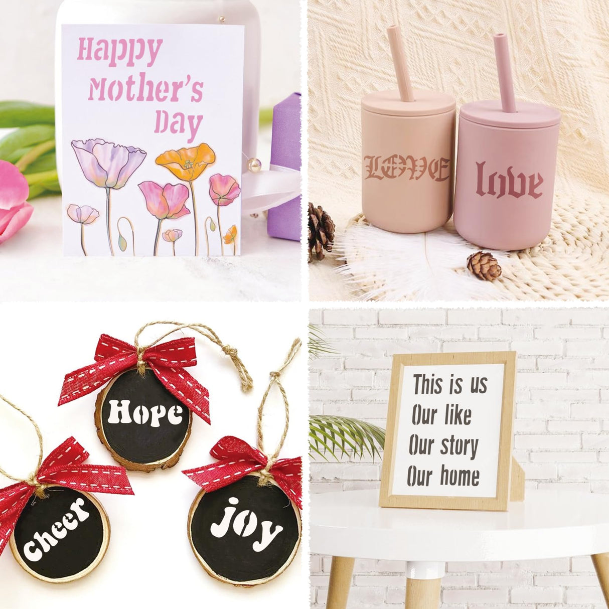 1/2 Letter Stencils for Painting on Scrapbook Journal Wood Small Number Template Paint Stencils on Art Craft Canvas Wall Fabric Rock (letter14) yhslmh