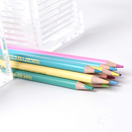12 Macaroon Colors Watercolor Pencils - Water Soluble Pre-Sharpened Wooden Colored Pencil Set WoodArtSupply