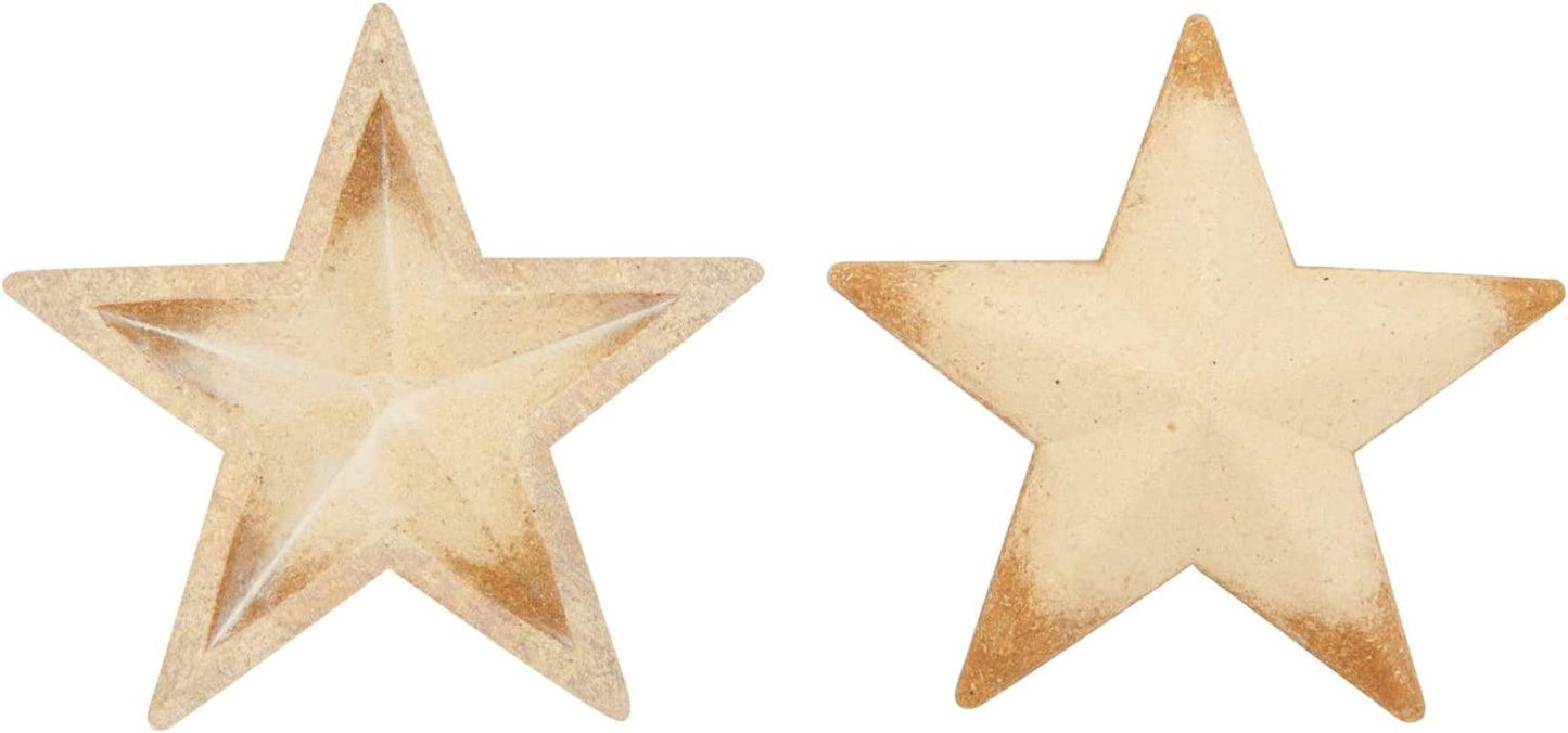 12 Pack Unfinished 3D Wood Stars for Crafts, Wooden Cutouts for 4Th of July Decorations, Christmas Ornaments (4.5 X 1 In) - WoodArtSupply
