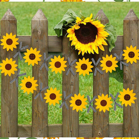12 Pack Unfinished Sunflower Wood Cutout Crafts Unpainted Hanging Wood Signs Sunflower Cutouts for DIY Banner WoodArtSupply