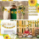 12 Pack Unfinished Sunflower Wood Cutout Crafts Unpainted Hanging Wood Signs Sunflower Cutouts for DIY Banner WoodArtSupply