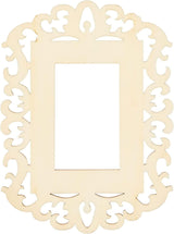12 Pack Unfinished Wooden Picture Frames for Crafts and DIY Ornaments for Christmas Tree, Includes Jute Rope (4.3 X 5.8 In) WoodArtSupply