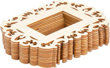 12 Pack Unfinished Wooden Picture Frames for Crafts and DIY Ornaments for Christmas Tree, Includes Jute Rope (4.3 X 5.8 In) WoodArtSupply