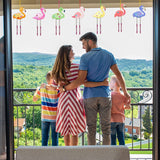 Flamingo DIY Wind Chime Craft Kit for Kids - 12 Pack Wooden Arts and Crafts Set WoodArtSupply