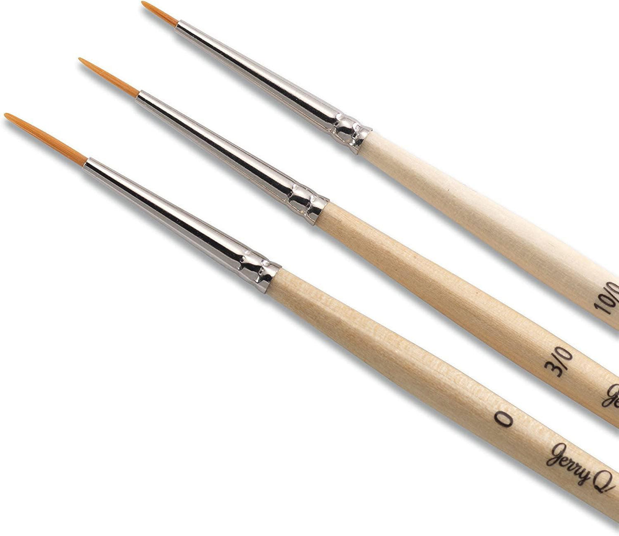 12 Pcs Detail Paint Brushes, Golden Synthetic Hair, High Performance for Oil, Acrylic and Watercolor WoodArtSupply