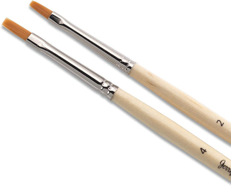 12 Pcs Detail Paint Brushes, Golden Synthetic Hair, High Performance for Oil, Acrylic and Watercolor WoodArtSupply