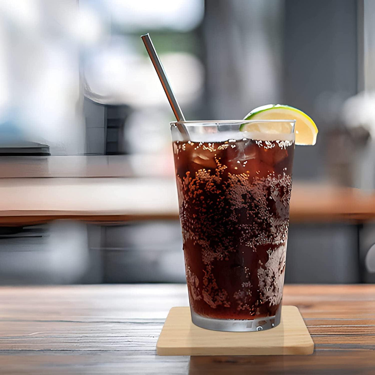 12 PCS Unfinished Square Wood Coasters 4 Inch Blank Wooden Crafts with Non-Slip Silicon Dots for DIY Stained Engraving WoodArtSupply