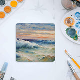 12 PCS Unfinished Square Wood Coasters 4 Inch Blank Wooden Crafts with Non-Slip Silicon Dots for DIY Stained Engraving WoodArtSupply