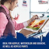 12-Piece Artist Paint Brush Set with 9" X 12" Wood Painting Palette round & Flat Bristle Paintbrushes WoodArtSupply