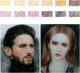 12 Skin Tones Colored Pencils Oil Based Pre-Sharpened Drawing Pencils WoodArtSupply