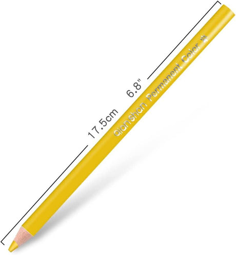 12 Yellow Colored Pencils Oil Based Pre-Sharpened Wooden Colored Pencil Set WoodArtSupply