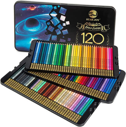 120 Colored Pencils Adult Coloring Books Coloring Pencils Set for Layering Shading Blending - WoodArtSupply