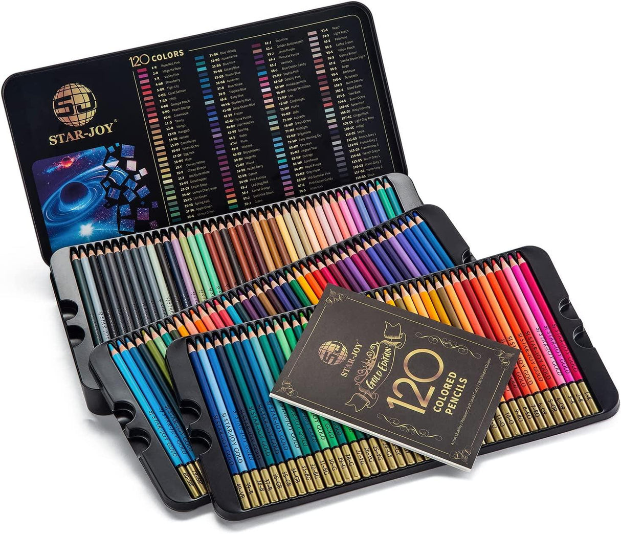 120 Colored Pencils Adult Coloring Books Coloring Pencils Set for Layering Shading Blending WoodArtSupply