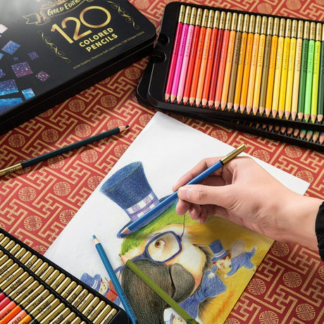 120 Colored Pencils Adult Coloring Books Coloring Pencils Set for Layering Shading Blending WoodArtSupply