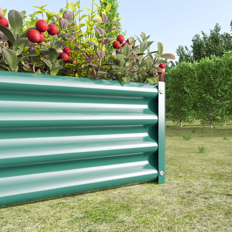Metal Raised Garden Bed, Rectangle Raised Planter 4×2×1ft HouseOfZazla