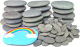 120PCS Painting Rocks, DIY Rocks Flat & Smooth Kindness Rocks Medium/Small/Tiny Rocks WoodArtSupply