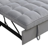 Modern Loveseat Futon Sofa With Pullout Bed, Adjustable Reclining Backrest, Toss Pillows