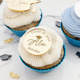 (12Pack) Personalized Graduation Cupcake Toppers 2024 | Cupcake Toppers Graduation | Cupcake Graduation Toppers 2024 | Cup Cake Decoration for Graduation | Personalized Graduation Cupcake Toppers SugoiCC