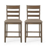 Farmhouse Upholstered Wood Counter Stools HouseOfZazla