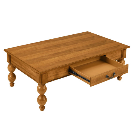 Rectangular Wooden Coffee Table with Storage Drawer HouseOfZazla