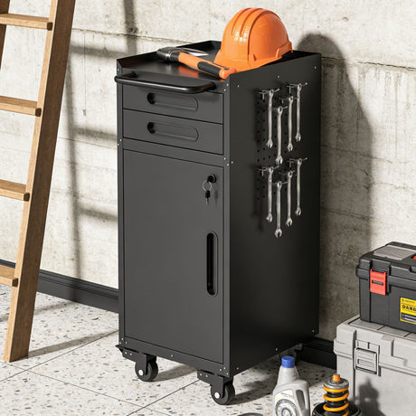 Rolling Tool Cabinet Heavy Duty Garage Storage With Lockable Doors HouseOfZazla