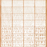 1/3, 1/2, 3/4, 1, 2 Inch Letter Stencils for Painting, 28 Pack Reusable Plastic Alphabet and Number Stencils for Crafts Art Projects Duozea
