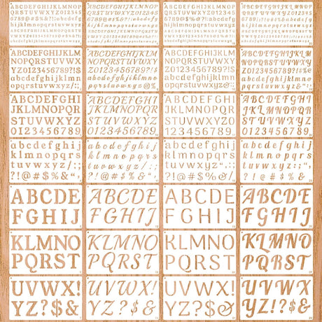1/3, 1/2, 3/4, 1, 2 Inch Letter Stencils for Painting, 28 Pack Reusable Plastic Alphabet and Number Stencils for Crafts Art Projects Duozea