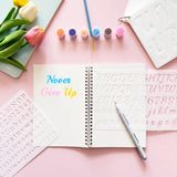 1/3, 1/2, 3/4, 1, 2 Inch Letter Stencils for Painting, 28 Pack Reusable Plastic Alphabet and Number Stencils for Crafts Art Projects Duozea