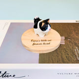 Hand-Carved Wooden Cats, Personalized Gift for Cat Lovers