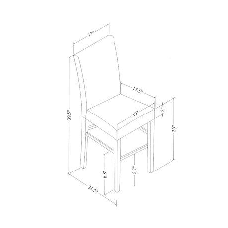 Leon - Bar Table And 4 Bar Stools - Espresso / White HouseOfZazla