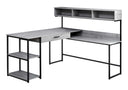 L-Shaped Corner Computer Desk with Storage Drawers HouseOfZazla