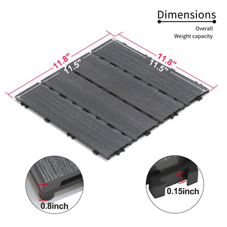 Patio Deck Tiles, Pack Of 22 HouseOfZazla