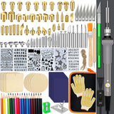 137PCS Wood Burning Kit, DIY Tool Set Soldering Pyrography Pen with Adjustable Temperature and Wood Piece WoodArtSupply