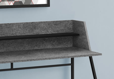 Computer Desk for Home Office with Marble Look and Storage Shelves HouseOfZazla