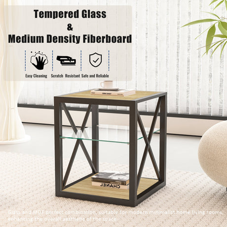 1 Piece Modern End Table Nightstand for Bedroom & Living Room HouseOfZazla
