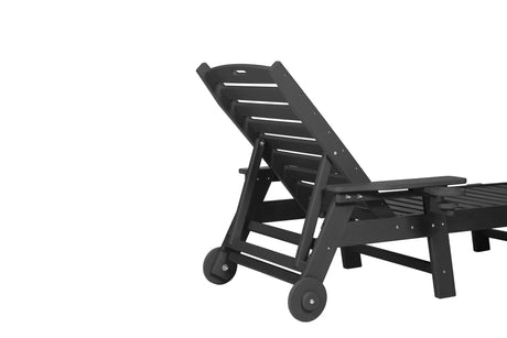 Outdoor Lounge Chair with Wood Texture and Adjustable Backrest HouseOfZazla