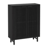 6 Tier Shoe Cabinet With Louvered Doors