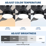 Low Profile Flush Mount Ceiling Fan With Light