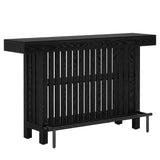 2 Tier Mini Bar Table For Kitchen - Black