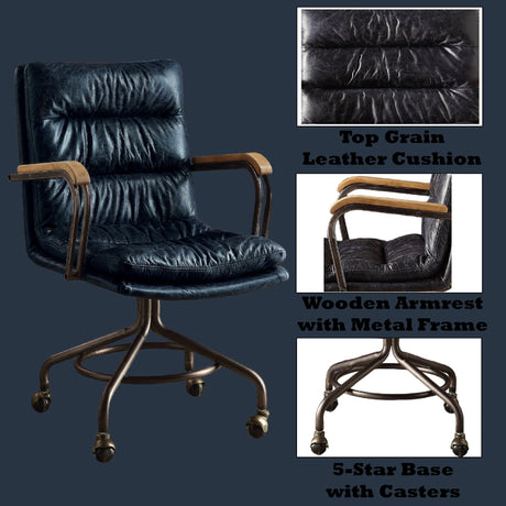 Harith Retro Top Grain Office Chair HouseOfZazla